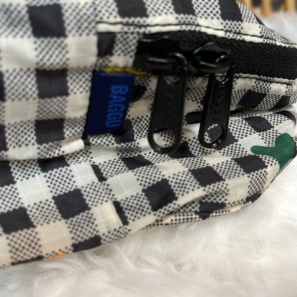 BAGGU BLACK white 10x13 Travel Bag Pouch new X 2 - Picture 4 of 5